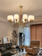 All-Copper Solid Wood American Mid-Century Style Living Room Chandelier, Vintage Multi-Head Branch-Shaped Pastoral Style High-End Designer Chandelier