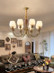 All-Copper Solid Wood American Mid-Century Style Living Room Chandelier, Vintage Multi-Head Branch-Shaped Pastoral Style High-End Designer Chandelier