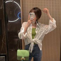 Sunscreen Shirt Woman Design Loose White Snowspun Cardigan 2022 Summer New Printed Blouse Thin Coat Tide