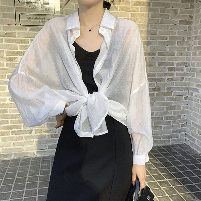Sunscreen Clothes 2021 summer new loose snow shirt with long sleeved ice sweater pie thin coat
