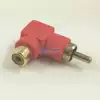 Gold plated Lotus right angle converter RCA male to female 90 degree elbow AV elbow Male to female Lotus L converter