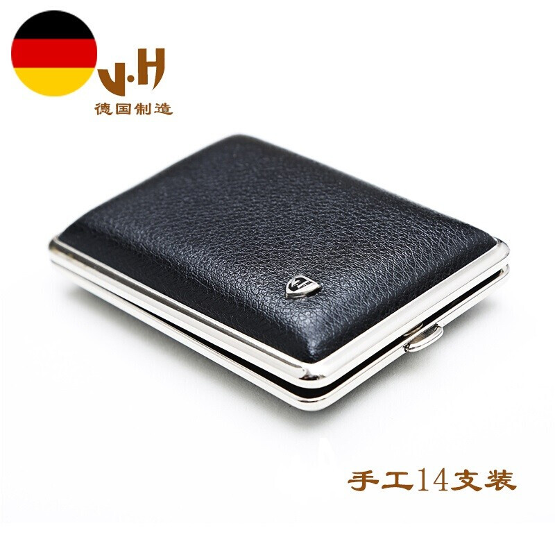 Germany original imported Weihao VH leather cigarette box 14 pieces Slim and small portable durable 450hlc01