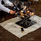 ລູກຄ້າພູເຂົາກາງແຈ້ງ camping fire-proof cloth floor mat picnic barbecue insulation mat flame-retardant and high-temperature resistant fire-extinguishing matt