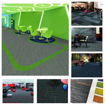 Oriental Star Moon Office Carpet Square Block Block Striped Color PVC Carpet Meeting Room Away Progressive Series