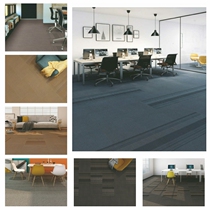 Judong carpet Chinese style block PVC stripe polypropylene flame retardant office meeting study bedroom CU50