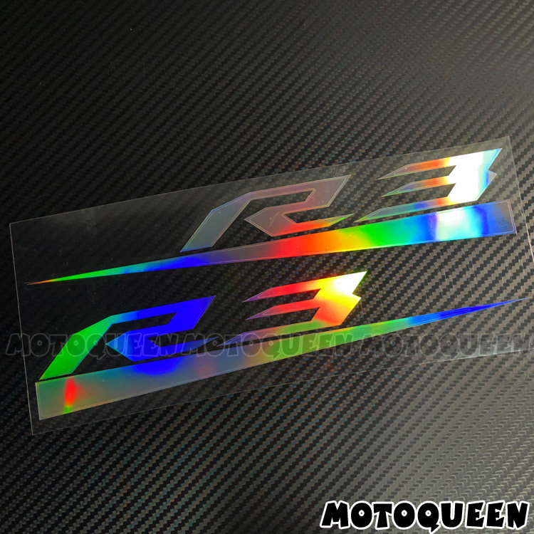 Applicable YZF-R3 Mountain leaf R3 locomotive oil tank steel ring decorated bodywork shell reflective patch paper version with flower painting