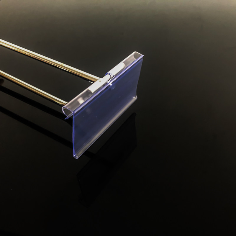 Supermarket shelf Hook-listed double-wire-listed label Price Tag hook Price Hook Price Tag PLASTIC Transparent Label