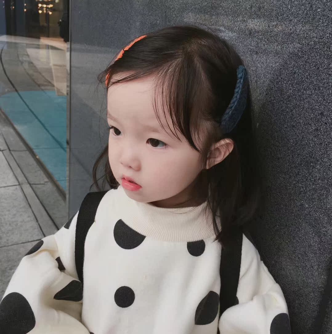 Tang Ma trẻ em clip tóc dễ thương bé gái len thủ công đan tóc mái kẹp phụ kiện tóc cột tóc cho bé gái