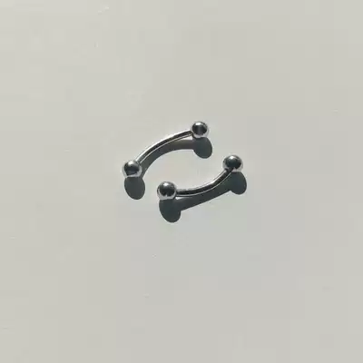 Sterling silver umbilical nail female 925 hypoallergenic European and American short rod eyebrow nail piercing jewelry lip nail tongue nail ear bone nail