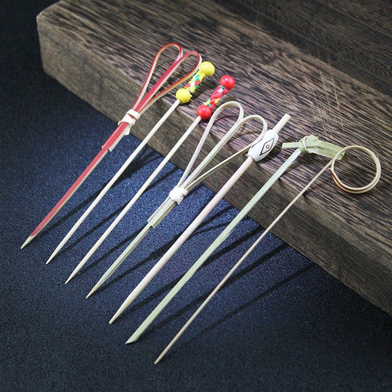 Alcohol Disposable Cocktail Sign Bartending Decoration Sign Bamboo Wood Fruit Sign Martini Needle Olive Sign Fixed Sign