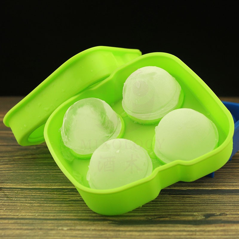 Wine Surgery Silica Gel 4 Lian Ice Hockey Molds Home Whisky Ball Ice Maker Creativity Small Ball Ice Ice-making Box-Taobao