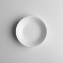 A pure white Chinese ceramic material plate color glaze 4 inch round small plate Jingdezhen tableware accessories