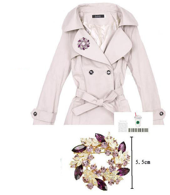 Broche femme en Zircon diamant - Ref 1187485 Image 7