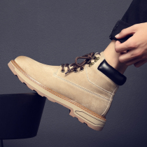 Martin Boots Man High Help Tooling Shoes 100 Hitch Fashion Genuine Leather Boots Men Wear Wear Desert Boots Outdoor Short Boot Male Tide