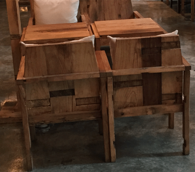 Người đàn ông bàn cà phê ghế gỗ óc chó đồ nội thất cổ ghế cũ elm đồ nội thất phong cách cũ nát đồ nội thất hoài cổ - FnB Furniture