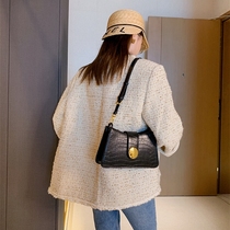 ITSK bag women's 2021 new tide crocodile pattern shoulder bag retro Joker portable medieval armpit bag