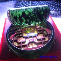 New natural dark green jade bracelet narrow live magnetic jade bracelet widened thickened womens bracelet ink jade bracelet medicine king stone