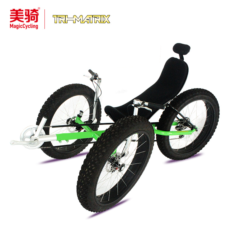 TRI-MATRIX Recumbent rough tire mountain bike Snowmobile recumbent Shimano flywheel beach bike