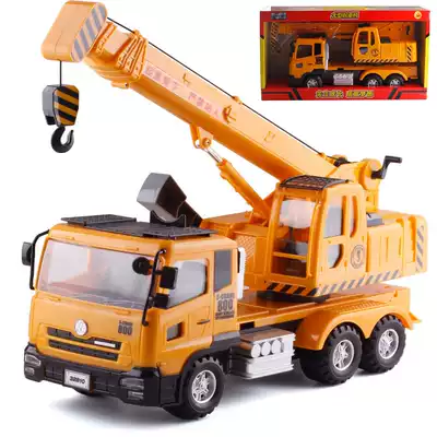 Large crane crane engineering truck crane model car Big crane baby boy children toy car boy