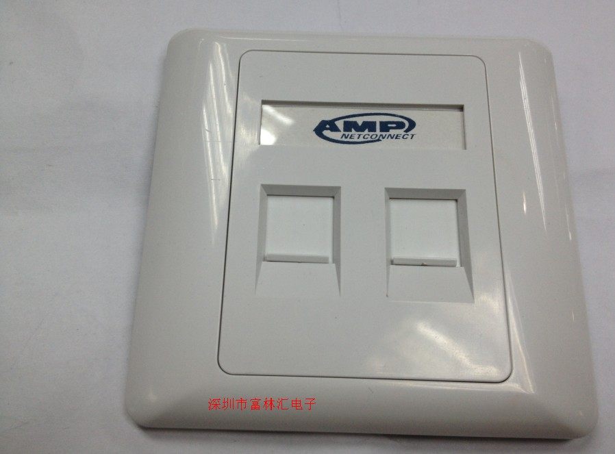 High quality network telephone double hole panel AMP double digit information panel RG45 phone module double - digit panel