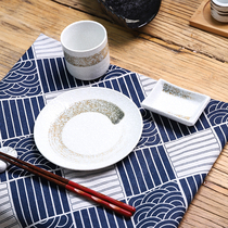 Japanese ceramic table tableware four-piece set hot pot tableware restaurant retro tableware Japanese hotel set set set