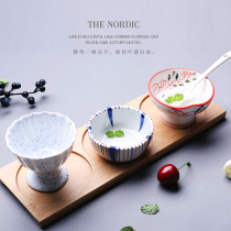 Japanese ceramic side dishes snack dishes seasoning dishes dishes mustard octopus dishes zakaya creative dishes Bowl