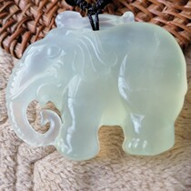 Natural Jade Elephant Auspicious Ruyi Pendant Pendant Towards Success High Quality Toy Collection Manufactor Direct Sales