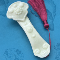 Lantian Jade Ruyi hand-held small ornaments gift terracotta warriors counter physical store direct sales length 125 width 50