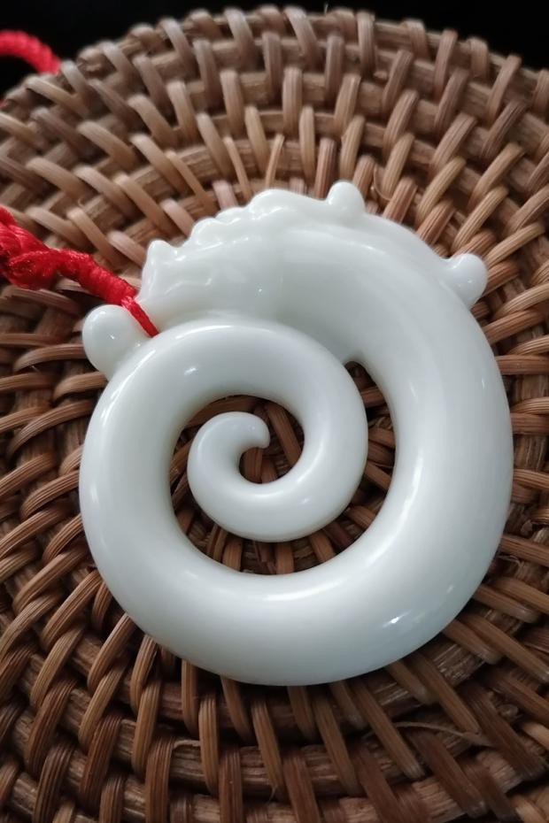 Shaanxi Blue Field Jade Origin Manufacturer Direct Dragon Type Jade Pendant Jade Pendant Jade Pendant Pendant Natural Pendant Jade Jade Jade
