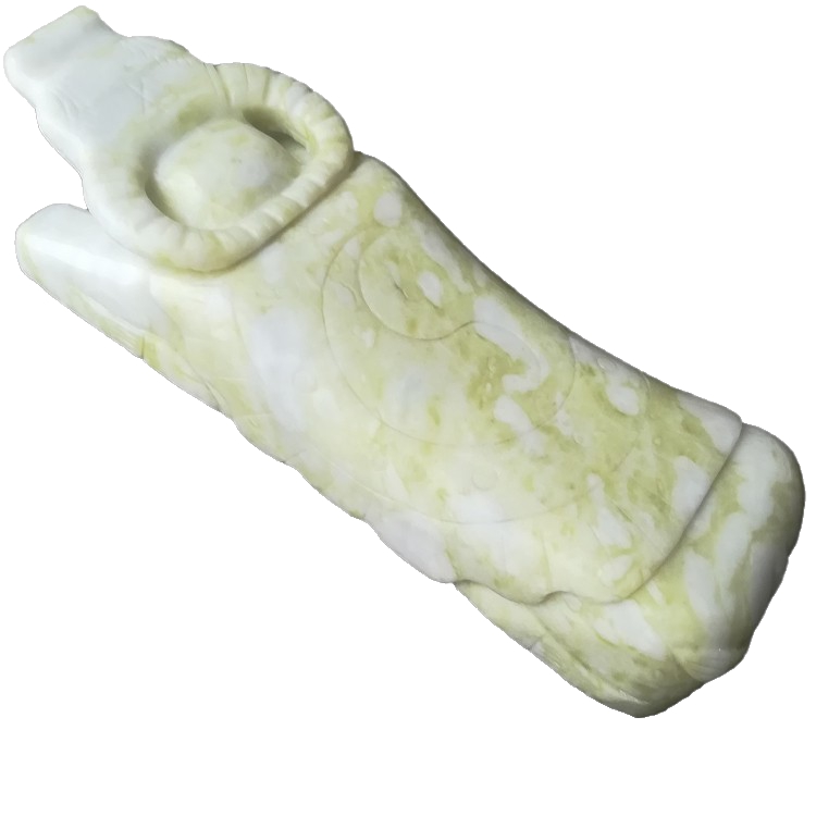 Pure Natural Blue Fields Jade Pillow Cool Sleeper palace Protective Neck Health Care Hard Cervical Spine Anthems Sleep for Parents Friend-Taobao