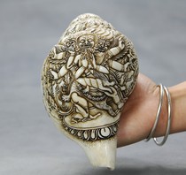 Buddha statue Dharma conch Nepal hand-carved white conch Dharma conch Puba Vajra has defects