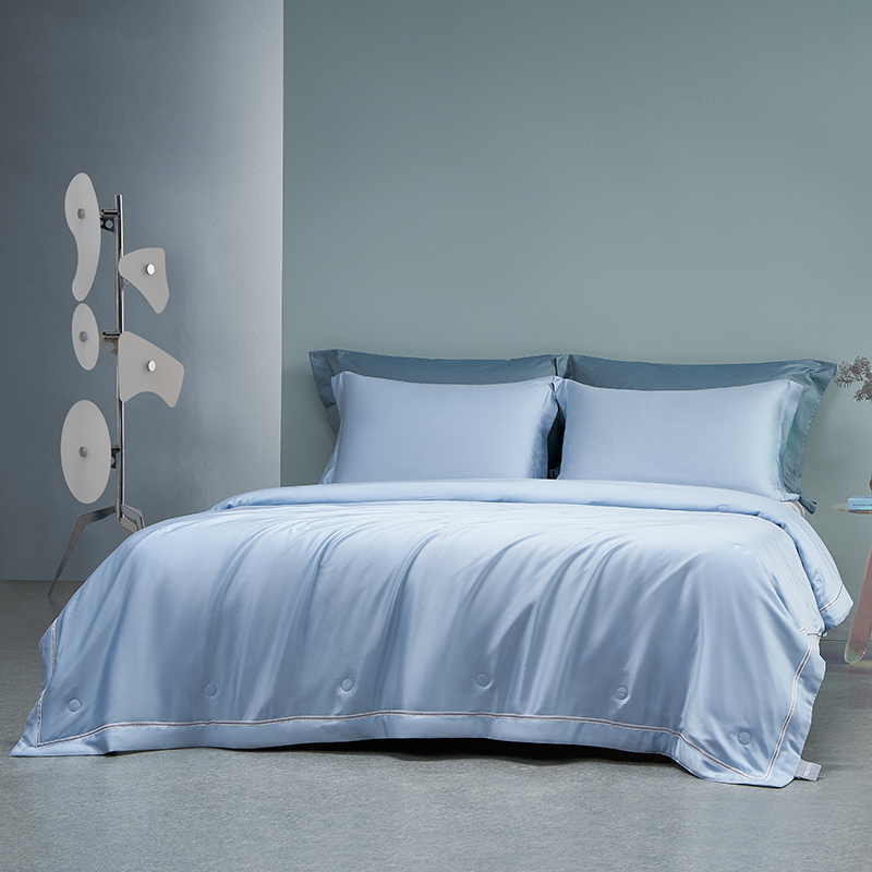 Dreamlike home spun silk vegetarian color washed mulberry silk summer by 2022 new mall Mystery Blue Purple of the same sea