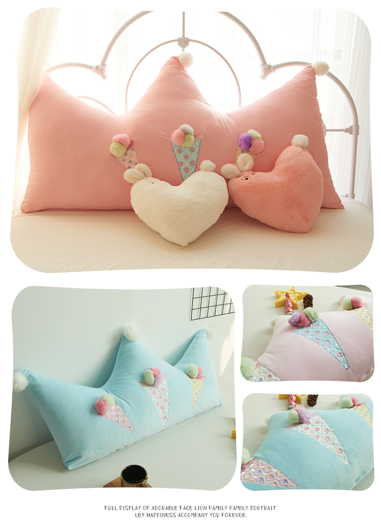 Mới Hàn Quốc gối trẻ em gối tựa đầu đệm đệm tựa lưng công chúa dễ thương có thể tháo rời - Trở lại đệm / Bolsters gối vuông tựa lưng sofa