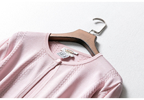 Sweater womens autumn and winter large size mulberry silk tide coat heavy pound silk short section knitted cardigan jacket