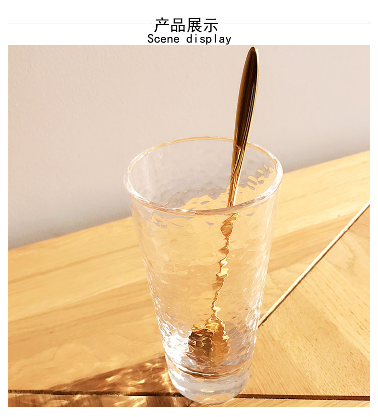 Golden cherry thép không gỉ muỗng dài tay cầm bộ đồ ăn nhà bếp muỗng súp sáng tạo muỗng thìa tây - Đồ ăn tối bộ chén đĩa đẹp