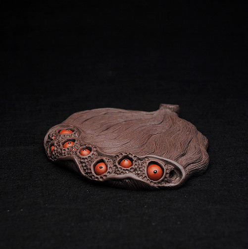 Famous Yixing boutique Purple sand pot pot tea play tea pet Handmade showerhead cup holder pot holder pot pad