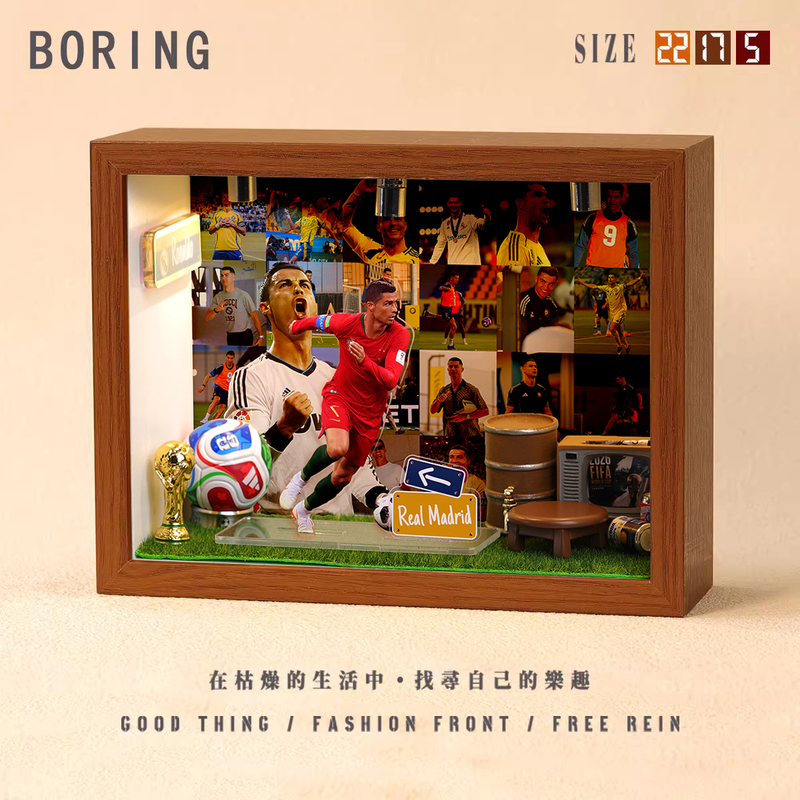 Cristiano Ronaldo Star Photo Frame DIY Fan Merchandise 2026 World Football Collectible 3D Ornament Gift for Birthday