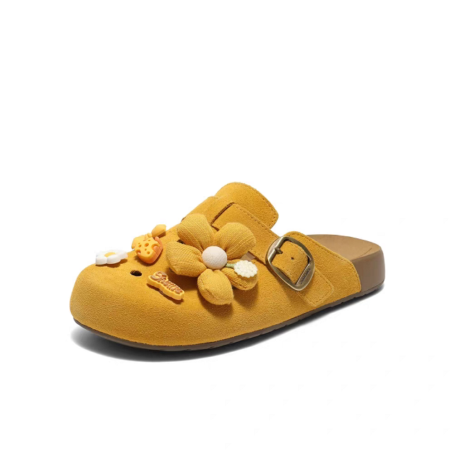 2025 Summer New Style Clog Birkenstock Slippers for Women with Cartoon Design, Thick Sole, Closed Toe Shoes E3J1Dbh5 (Same Style as in Shopping Malls)