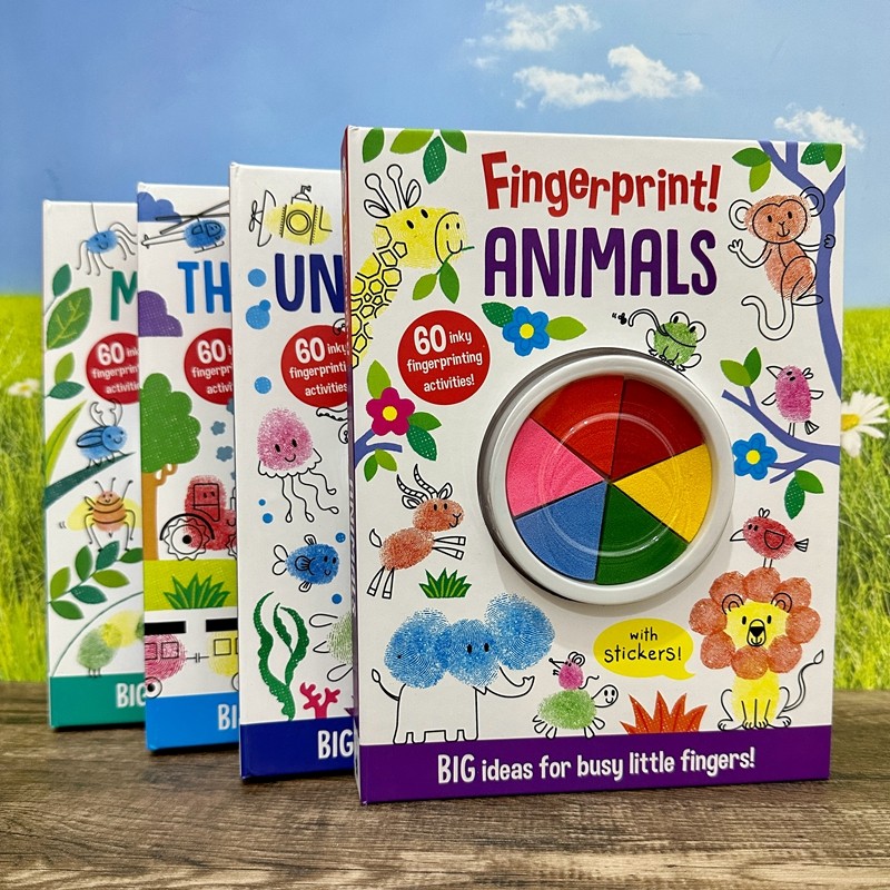 Children's fun and cute children's non-toxic color ink mud finger seal painting graffiti game book can be washed 4 types