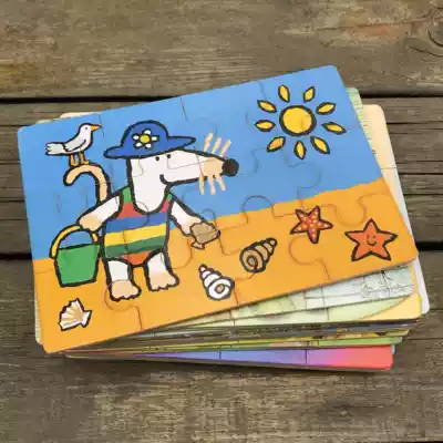 Children's interest Meng Meng Mengjia new products export bulk wooden puzzles 12 animal Mathematics Letters cognition many neutral