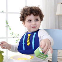 Child anecdotes germination New Pinnins net red models 3D Cubic baby eating pocket Waterproof Soft Silicone Circumference multi-section