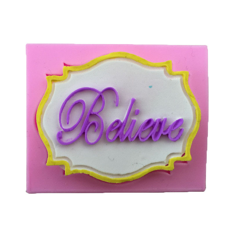 DIY cup cup Letter English MISS chúc mừng sinh nhật fondant silicone khuôn silicone lỏng - Tự làm khuôn nướng khay làm bánh