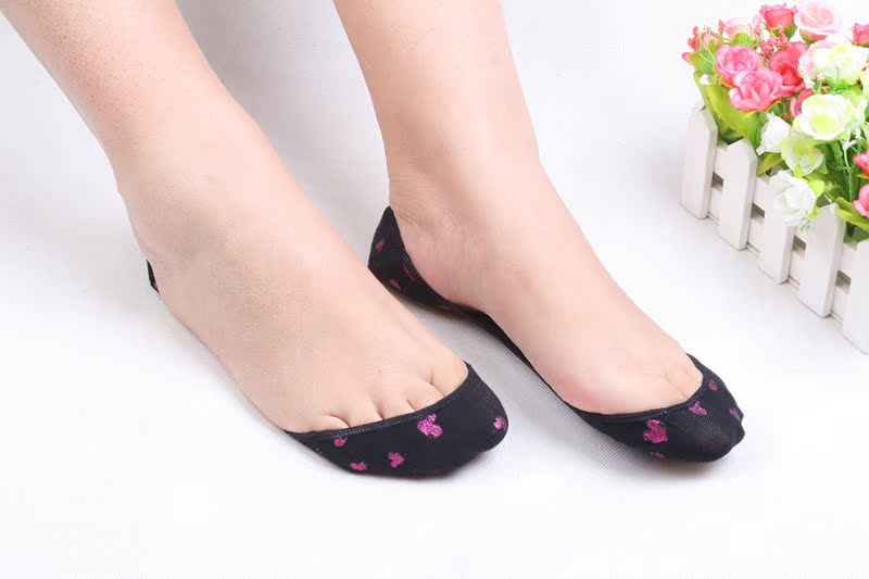 Thuyền vớ nữ vớ vô hình phần mỏng cotton silicone non-slip giày đơn vớ side cực thấp nông miệng vớ mùa hè