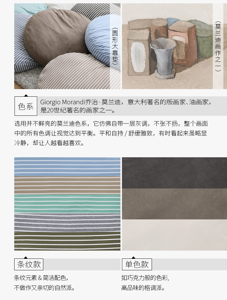 Nhật Bản tròn lớn gối giường đệm thoải mái sofa nhà đệm với lõi dày tấm đệm tròn có thể tháo rời và có thể giặt - Trở lại đệm / Bolsters gối tựa chống đau lưng