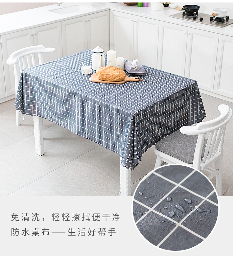 Khăn trải bàn không thấm nước khăn trải bàn lưới chống vảy có thể giặt cô gái trái tim bàn lưới màu đỏ in Bắc Âu kẻ sọc bông và bàn cà phê vải lanh khăn trải bàn kính