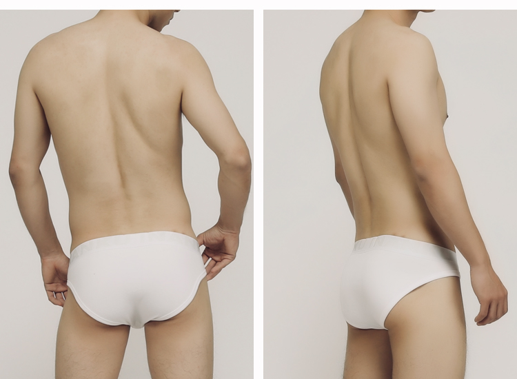 INANKU cotton khe cao thủy triều thanh niên U lồi bó sát gợi cảm eo thấp nam tam giác tóm tắt kích thước lớn màu trắng quan lot