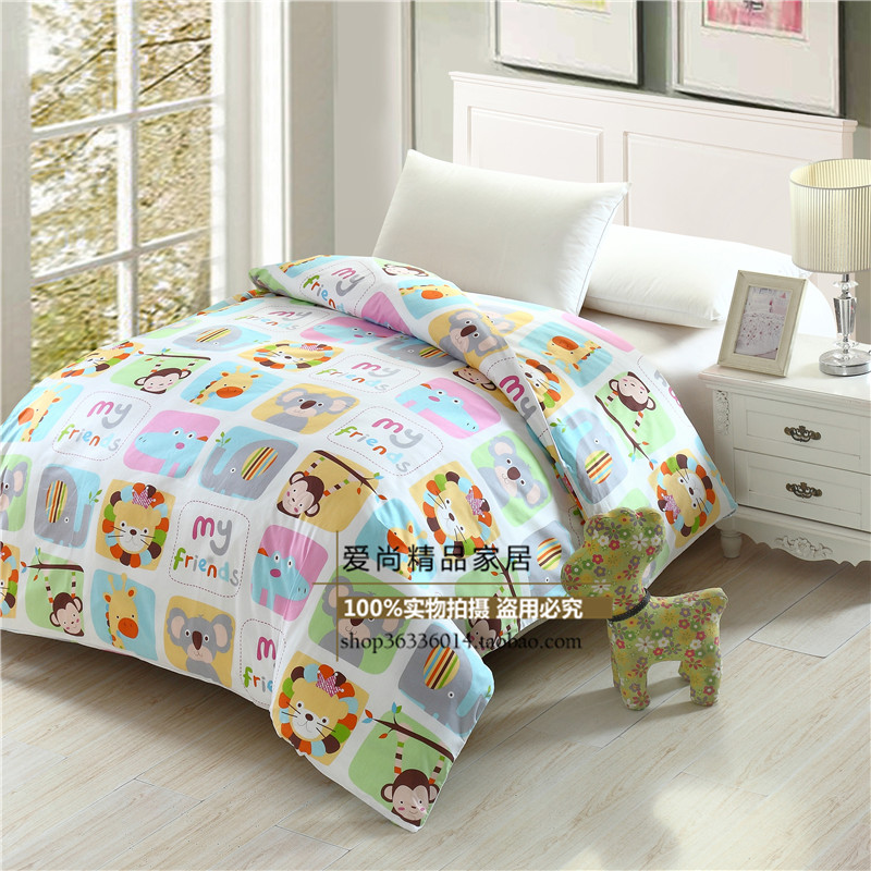 Tùy chỉnh cotton trẻ em phim hoạt hình quilt cover mảnh duy nhất cotton bé mẫu giáo con đơn quilt cover 1.2 m1.5 m