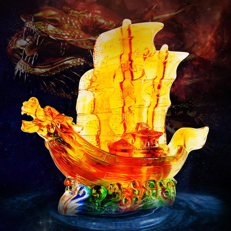 Cifang Golf Glass Fittings Merchant Dragon Boat to Leadership Gifts and Craft Shop Open