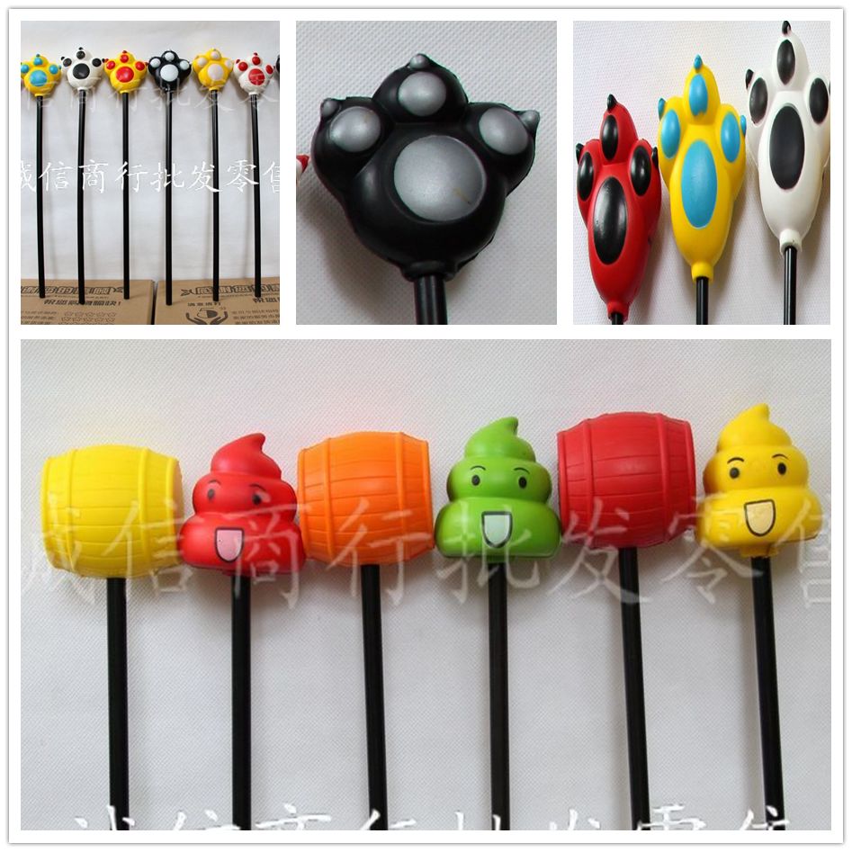 COS sponge PU cat claw sleeve bear palm toy tiger claw with finger stick cartoon pen sleeve whole demagogic and thumping back massage stick-Taobao