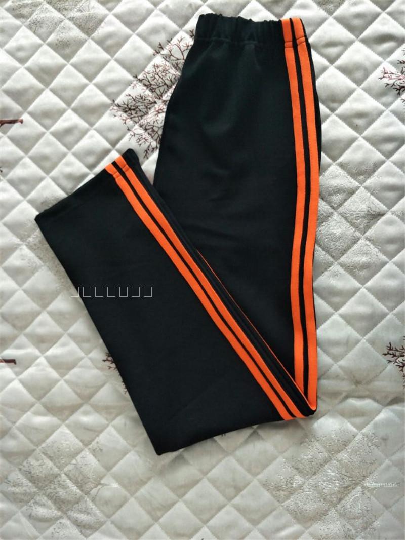 New spring and autumn student school clothes pants Roman cotton two orange bars leisure sports pants training pants